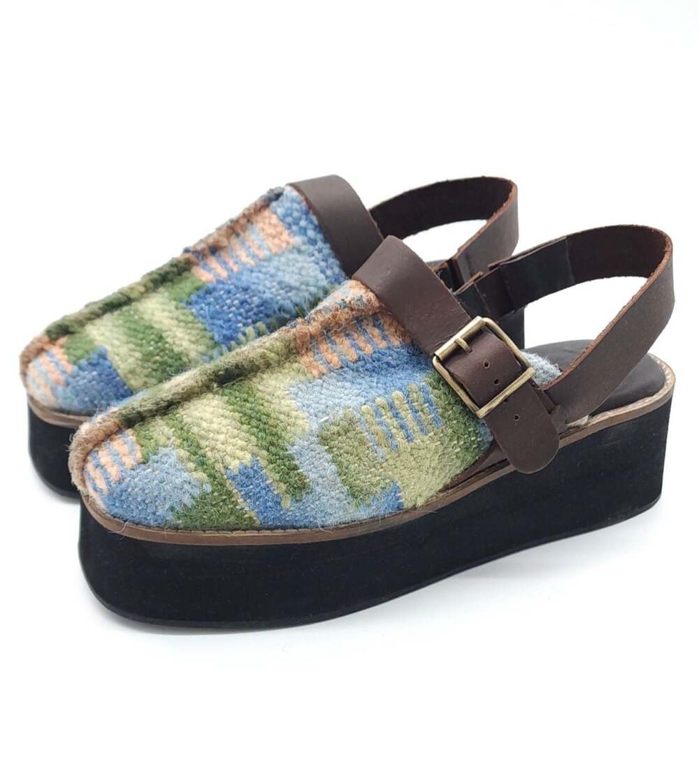 Free People Astrid Platform Mule Clogs in Stargazer Mix